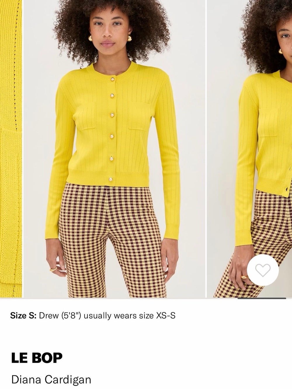 Shopbop Le Bop’s Diane Yellow Cardigan